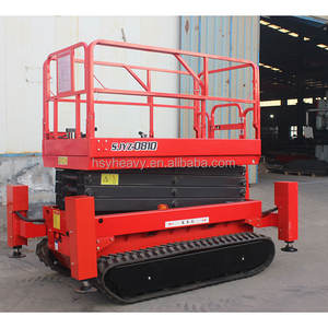 Platform kerja udara 320kg, gunting hidrolik mendorong sendiri, Platform pengangkat meja Crawler, pengangkat tangga listrik - Product Image 2