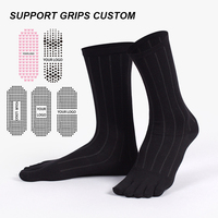 Chaussettes de sport athlétiques en coton à logo personnalisé, chaussettes de compression à motif uni, chaussettes antidérapantes unisexes pour la course à pied et les sports de plein air
