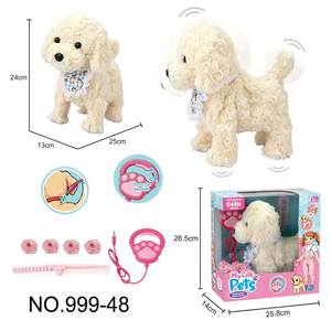 Juguete de <span class=keywords><strong>peluche</strong></span> súper suave para perros con sensor de sonido y movimiento, sensor táctil, que mueve la cola y ladra, con control de correa y para el cuidado. - Product Image 3