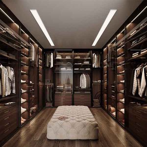 Sistema de armarios integrados modernos Diseños de muebles Puerta corredera de lujo Armario de almacenamiento de pared Armario de madera <span class=keywords><strong>para</strong></span> muebles de <span class=keywords><strong>dormitorio</strong></span> - Product Image 3