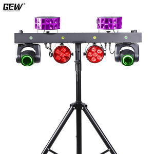 Éclairages DJ portables avec support, laser, stroboscope, projecteur PAR, tête mobile 5-en-1, kits d'éclairage de fête et de disco, équipement de spectacle, barre <span class=keywords><strong>LED</strong></span> professionnelle - Product Image 2