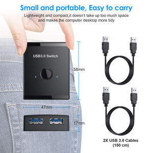 <b>USB</b> 3.0 Switch 1 In 2 Out <b>Printer</b> Sharing Device <b>For</b> Computer 1.5M <b>Cable</b> - Product Image 3
