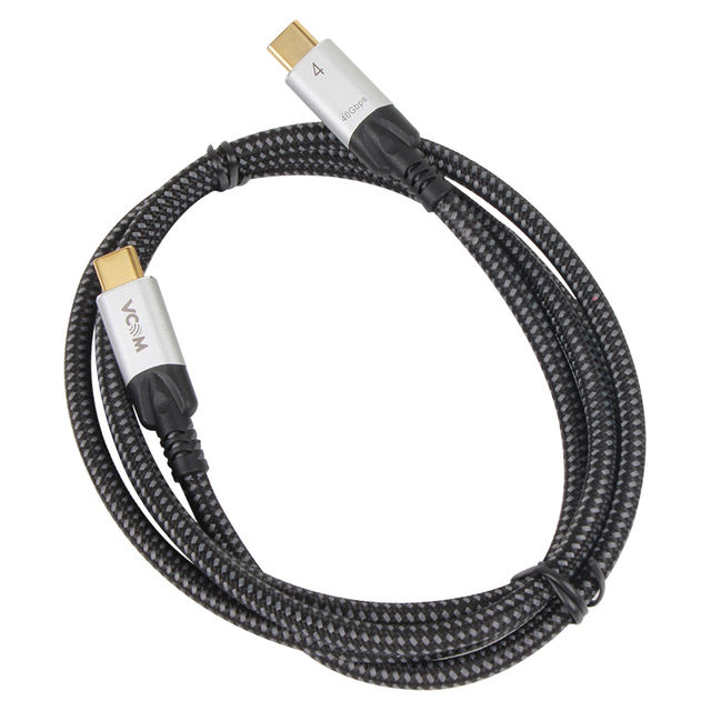 Laptop Mobile Phone Type C to C USB4 Cable 5A 240W PD Braided Compatible with Thunderbolt4 8K 4K USB Video Cable