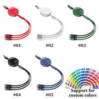 Câble de charge rétractable pour téléphone HYTO 3-en-1 100W à charge rapide avec logo personnalisé, petit cadeau multifonctionnel