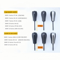 Pommeau de levier de vitesse de voiture automatique boutons de changement de fibre pour bmw E36 E60 E87 E90 série 3 5 automatique Long levier de vitesse