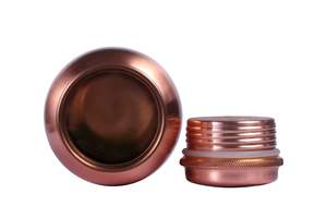 Bouteille en cuivre pur à 100 pour cent de style antique pour la santé ayurvédique stimulant la digestion et le système immunitaire - Product Image 3