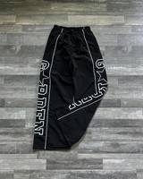 Pantalon de Survêtement en Nylon à Bandes Latérales, Léger, Coupe Large, Jogger, Impression Sérigraphique, pour Homme, Séchage Rapide