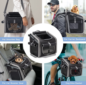 Oxford malzeme açık genişletilebilir evcil hayvan taşıyıcı sırt çantası nefes fermuar kapatma küçük hayvanlar yavru veya kedi için - Product Image 4