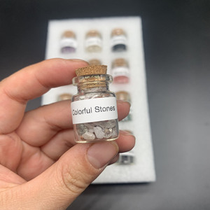 Juego de 12 Botellas de Cristal para Deseos |   Viales de Energía de Cumpleaños Tallados e Impresos en Tipografía |   Regalo Espiritual Alineado con los Chakras 2026 - Product Image 3