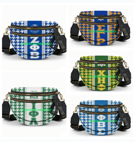 Sac bandoulière coquillage de haute qualité pour sororité, design élégant avec lettres grecques, sac coquillage unisexe, sac bandoulière d'extérieur