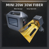 Machine de gravure laser à fibre portable 20W 30W, type prise, avec support IA CNC, facile à utiliser, prend en charge DXF DST, graveur de métal