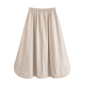 MYST & ZA Femme 2025 Été Nouveau Style Simple et Polyvalent Arc Ourlet Taille Haute Jupe 8351024 8351025 - Product Image 6