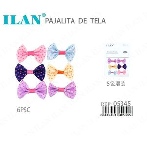 โบว์ผ้า Ilan 6 ชิ้น คละสี สำหรับเด็ก เครื่องประดับผม - Product Image 1