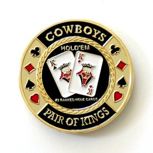 Protège-cartes de poker, jetons de poker en métal de haute qualité (fini plaqué or 24 carats), protecteur de cartes - Product Image 1