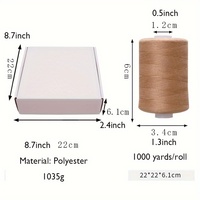 Vente en gros de 1000 yards/bobine de fil à coudre polyester mélangé pour machine à coudre couture à la main quilting