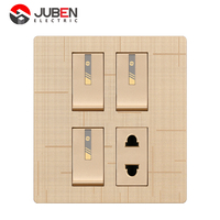 Wenzhou interrupteur fabricant alimentation électrique or interrupteur mural 2 groupes 1 voie interrupteur