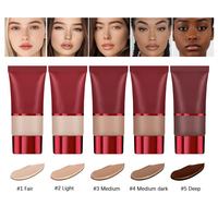 Fond de teint liquide en tube, couvrance totale, longue tenue, fini mat, pour plusieurs tons de peau, contrôle du sébum, base de maquillage pour le visage
