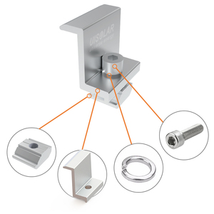 UISOLAR Sistema <span class=keywords><strong>de</strong></span> Montaje Solar <span class=keywords><strong>de</strong></span> Aluminio, Abrazadera Central <span class=keywords><strong>de</strong></span> 30mm 35mm, Estructura <span class=keywords><strong>de</strong></span> Montaje Fotovoltaico, Riel Solar, Abrazadera Central, Kit <span class=keywords><strong>de</strong></span> Abrazaderas Finales - Product Image 6