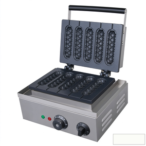 Máquina comercial eléctrica para hacer waffles de salchicha crujiente con 5 palos, máquina para hacer waffles de corn dog para tiendas de snacks y restaurantes - Product Image 1