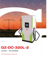 Station de recharge pour véhicules électriques 7kW/22kW/120kW, nouvelle station de recharge rapide portable 320kW DC Type 1 pour véhicules électriques, 380V haute tension 250A, chargeur rapide DC extérieur à une seule prise OCPP 1.6 EVSE