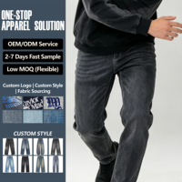 Pantalon slim tendance pour homme, coupe droite, jean fin d'été, tissu denim, style décontracté OEM, jean skinny style hip hop
