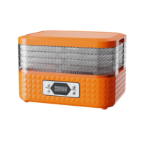 Déshydrateur alimentaire électrique en plastique Vasion, écran LCD numérique, thermostat réglable, puissance 400W, 5 plateaux, affichage de la température, fonctionnement facile