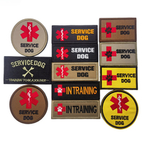 Écussons brodés auto-agrippants série chiens de service – Écussons personnalisés d'avertissement et décoratifs pour gilets et laisses de chien