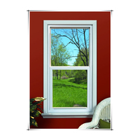 Barato Anti-robo de Casa de plástico PVC Ventana de perfil de la red de PVC ventana deslizante Vertical