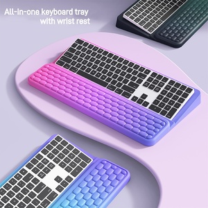 Custom Color Memory Foam Ergonomic Computer Tilted Keyboard Stand with Massage Dot Wrist Rest Support Pad for Office Home OEM - Product Image 5