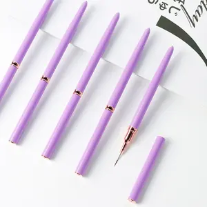 Chuyên nghiệp cung cấp kim loại màu tím Nail Brush Acrylic lót Nail Brush công cụ