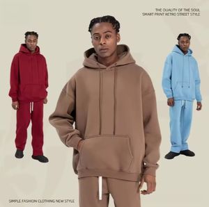 Conjunto de Sudadera con Capucha Informal Unisex para Otoño e Invierno, con Forro Polar - Product Image 2