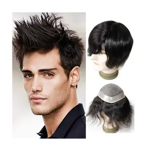 6x8 дюймов Высокое качество мужские накладки из искусственных волос очень малая плотность мужские накладки из искусственных волос Европы человеческих волос система замены для мужчин накладки из искусственных волос