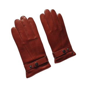 Alta Qualidade Cinta no Topo Snap Vida Diária Luvas Quentes Pele De Carneiro Inverno Cashmere Forrado Touch Screen Luvas De Couro Do Homem - Product Image 3