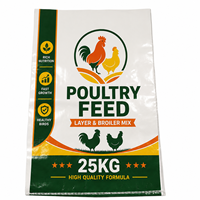 Sacs d'alimentation pour poulets de 25 kg, sacs en plastique tissé PP laminés Bopp imprimés en couleur, sacs d'emballage pour aliments avec impression personnalisée