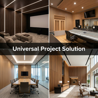 Panneaux muraux en bois KASARO, décoration intérieure, panneaux acoustiques pour plafond, panneaux acoustiques légers Akupanel, lattes en bois avec éclairage