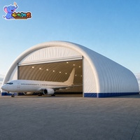 Tente abri gonflable portable à grande portée sur mesure pour avions, hangar pneumatique pour le stationnement aéroportuaire et le stockage MRO