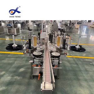 Automatic Round Square Flat Bottle Top And Double Side Labeling Machine