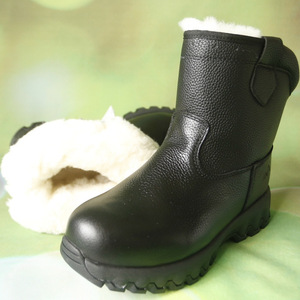 Botas de Nieve para Hombre, Forradas de Lana, Cálidas, Impermeables, Antideslizantes, de Tacón Medio, Color Sólido - Product Image 3