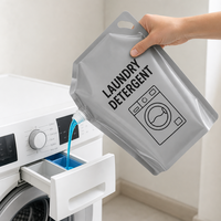 Sac en plastique robuste personnalisé avec bec verseur et poignée, 1L 2L, pour lessive liquide