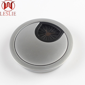 Leslie 60mm <b>Round</b> Alloy Cable Management <b>Box</b> Decorative Wire Hole Cover for Desk Office Furniture Hardware Accessory - Product Image 4
