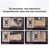 Kamera mobil sistem tampilan burung panorama 360 derajat 3D Universal perekam DVR 4 arah sistem tampilan sekitar