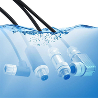 Conector Automotriz Impermeable RJ45 de Nylon IP67/IP68, Macho y Hembra, de 3-8 Pines, ODM OEM M8 M12 M23