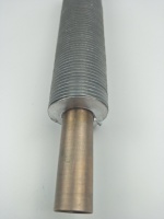 Tuyaux à ailettes en cuivre extrudé et en aluminium de BW Factory, tubes à ailettes en cuivre enroulés pour échangeur de chaleur