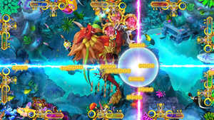 ตู้เกมตู้ดับเพลิง Kylin <span class=keywords><strong>3</strong></span>คอนโซลวิดีโอเกม2ที่นั่งตู้เกมสนุกนักล่าปลา - Product Image 3