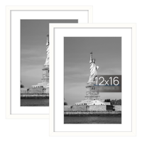 Lot de 2 cadres photo mats grand format, en bois fin noir, pour mur de galerie, décoration de salon et chambre à coucher – Vente directe usine