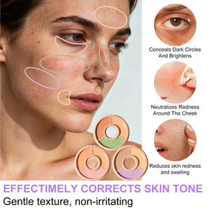 Paleta de <span class=keywords><strong>Corrector</strong></span> de Color en Forma de Donut de 3 Colores, <span class=keywords><strong>Corrector</strong></span> de Color Impermeable y de Larga Duración para <span class=keywords><strong>Ojeras</strong></span>, Crema 3 en 1 - Product Image 3