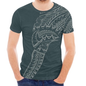 T-Shirt da Uomo in Poliestere con Stampa Digitale 3D Personalizzata, Design Polinesiano di Alta Qualità, Versatile e alla Moda, Stampa su Richiesta - Product Image 2