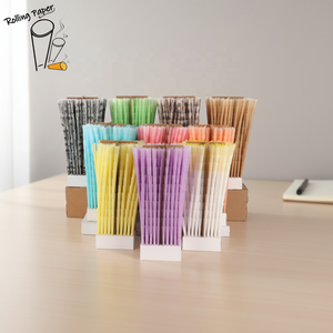 Papier à rouler surdimensionné 1000 unités/boîte, papier à cigarette conique de couleur personnalisée, ruban adhésif M filter, sensation de fumée agréable - Product Image 2