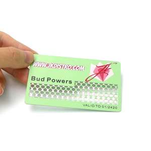 Logo gravé personnalisé carte <span class=keywords><strong>de</strong></span> crédit taille meuleuse en métal carte en acier inoxydable accessoires pour fumer - Product Image 4