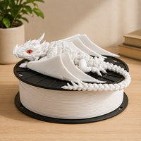 Filament d'imprimante 3D 1 kg 1,75 mm, blanc mat, tige en plastique PLA pour machine d'impression 3D FDM
